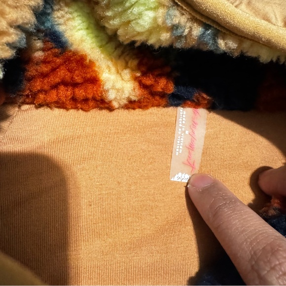 Free people movement hit the slopes printed fleece pullover sweater Medium - Picture 6 of 9